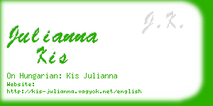 julianna kis business card